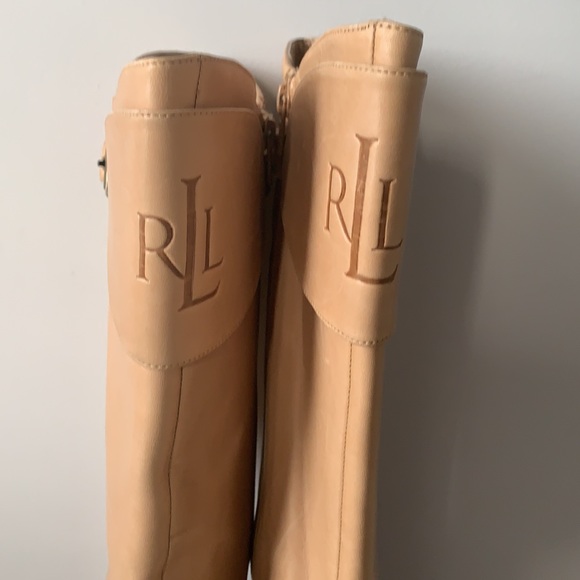 Classic Ralph Lauren Camel Leather Boots - Picture 2 of 7